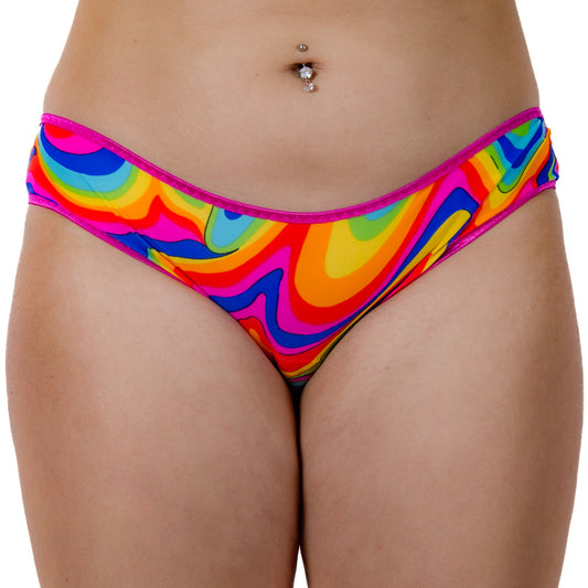 Culotte menstruelle colorée modèle disco de face