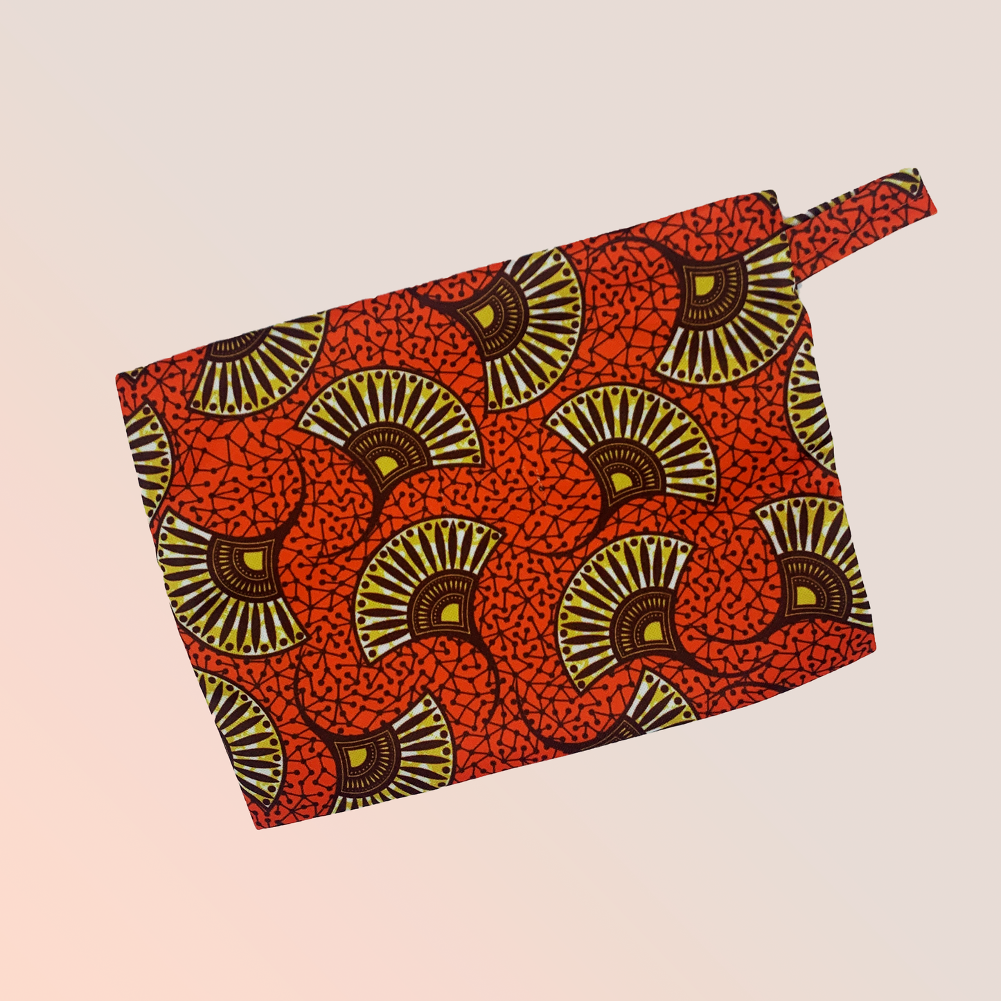  Pochette imperméable de transport design orange exotic à tirette pour ranger tes serviettes hygiéniques, cups ou culottes menstruelles - Pussyfy